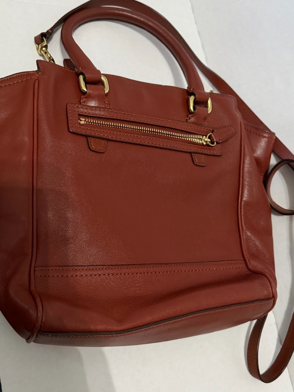 COACH Classic chestnut brown crossbody UEC 9x8x3, top zipper.Strap& 2 handles - Picture 9 of 14